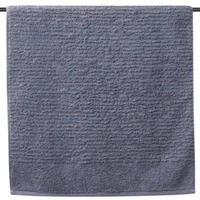 KNITVA Froté ručník Vlnky 30 x 50 cm - tmavě šedý