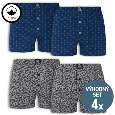 XXL bavlněné trenky - výhodný set 4 ks | Mojeponozky.cz