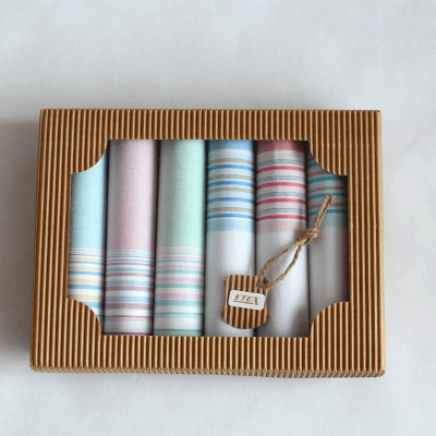 Dámské bavlněné kapesníky -sada 6 ks