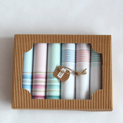 Dámské bavlněné kapesníky -sada 6 ks