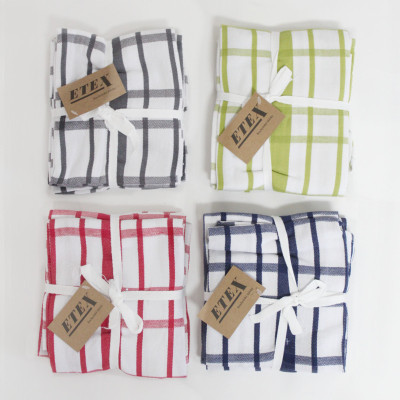 Bavlněné utěrky jednobarevná kostka - sada 3 kusů Bavlněné utěrky jednobarevná kostka - sada 3 kusů