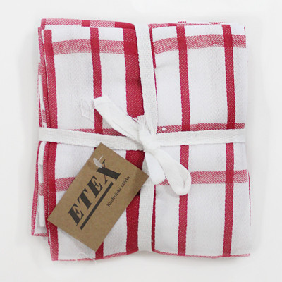 Vysoce savé kuchyňské utěrky - červené káro  | Mojeponozky.cz