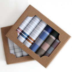 Pánské bavlněné kapesníky - výhodná sada 6 kusů - celobarevné