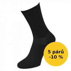 Zdravotní ponožky s volným lemem černé