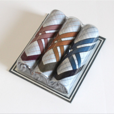 Mini balení 3 kusů pánských bavlněných kapesníků | Mojeponozky.cz