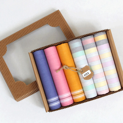 Dámské bavlněné kapesníky -sada 6 ks