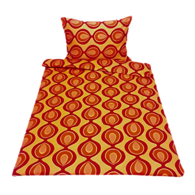 Povlečení na 2 postele oranžové povlečení, bavlněný satén, prodloužené Povlečení na 2 postele oranžové povlečení, bavlněný satén, prodloužené