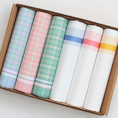 Dámské bavlněné kapesníky -sada 6 ks