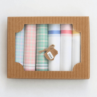 Dámské bavlněné kapesníky -sada 6 ks