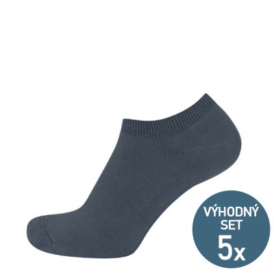 Sportovní kotníčkové ponožky hladké DINA - 5 párů Sportovní kotníčkové ponožky hladké DINA - 5 párů