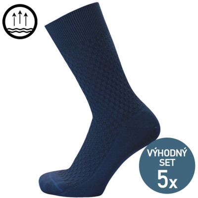 Společenské ponožky z mercerované bavlny  KENT - 5 párů Společenské ponožky z mercerované bavlny  KENT - 5 párů