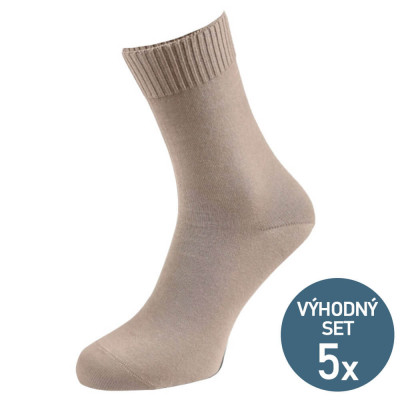 100% bavlněné zdravotní ponožky s volným lemem, silné - 5 párů 100% bavlněné zdravotní ponožky s volným lemem, silné - 5 párů
