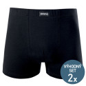 Pánské boxerky s modalem černé - 2 kusy