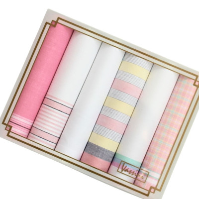 Dámské látkové kapesníky VASSINI růžové - 6 kusů