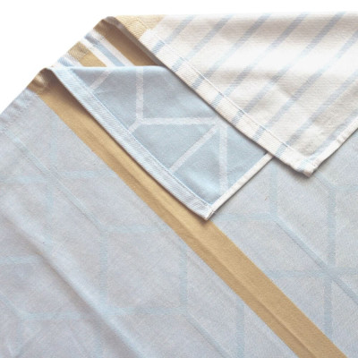 Luxusní utěrky z egyptské bavlny béžovo-modré - 3 kusy