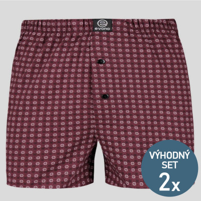 Pánské trenky MICHAL vínové - 2 kusy