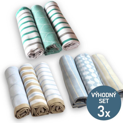 Výhodná sada luxusních utěrek - světlé - 9 ks | Mojeponozky.cz