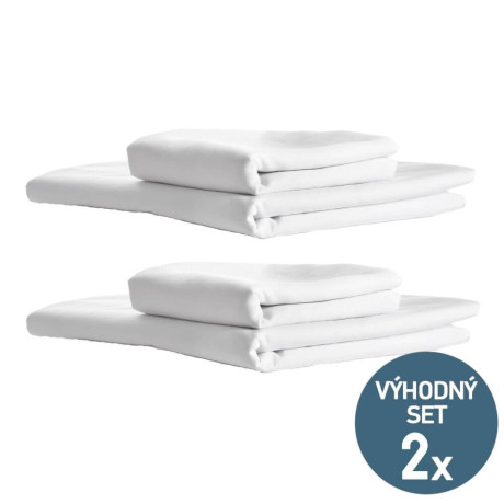 Bílé povlečení na 2 postele - bavlna pro hotely i vaší ložnici | KNITVA