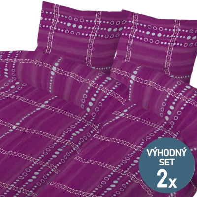 Luxusní povlečení na dvě postele - bavlněný satén - bez žehlení | KNITVA