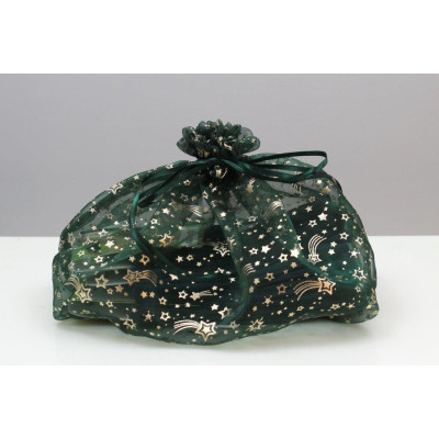 Vánoční dárková taštička z organzy