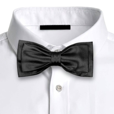 Dvojitý pánský motýlek černý – česká kvalita | KNITVA