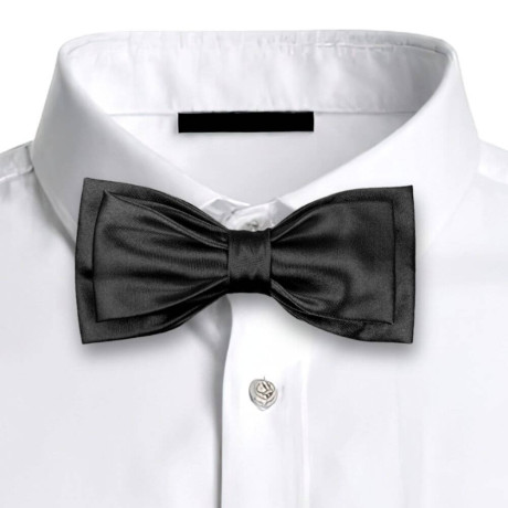 Dvojitý pánský motýlek černý – česká kvalita | KNITVA