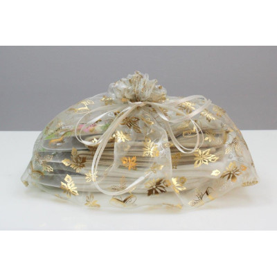 Vánoční dárková taštička z organzy