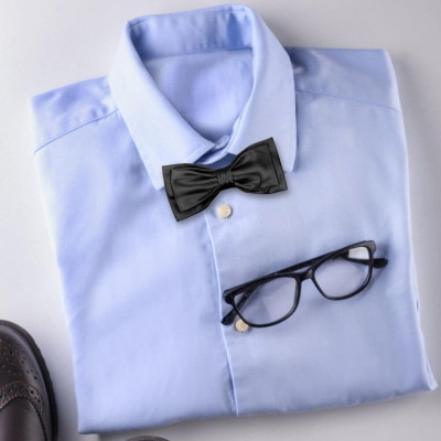 Dvojitý pánský motýlek černý – česká kvalita | KNITVA