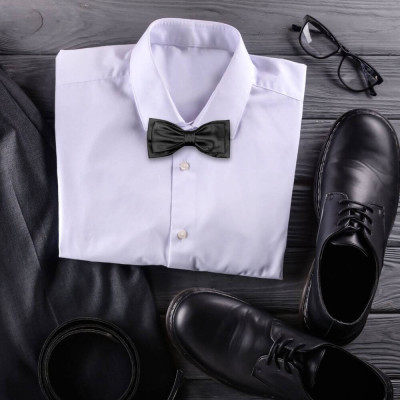 Dvojitý pánský motýlek černý – česká kvalita | KNITVA