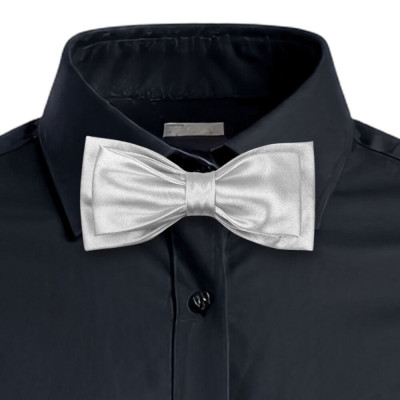 Dvojitý pánský motýlek stříbrný – česká kvalita | KNITVA