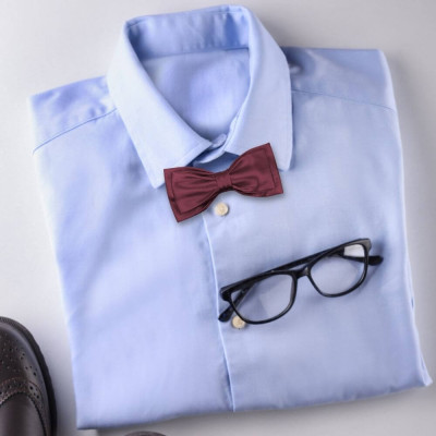 Dvojitý pánský motýlek vínový – česká kvalita | KNITVA