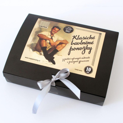 Dárkové balení 10 párů - Klasické pánské ponožky | Mojeponozky.cz