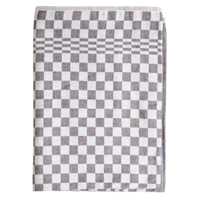 Odolná bavlněná kuchyňská utěrka - šedá kostka | Mojeponozky.cz