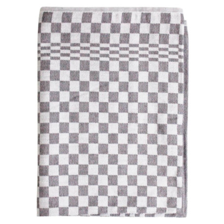 Odolná bavlněná kuchyňská utěrka - šedá kostka | Mojeponozky.cz