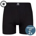Pánské bavlněné boxerky v černé barvě - 2 kusy | Mojeponozky.cz