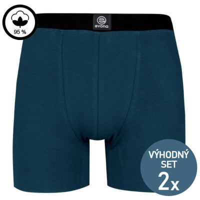 Pánské bavlněné boxerky v modré barvě - 2 kusy | Mojeponozky.cz