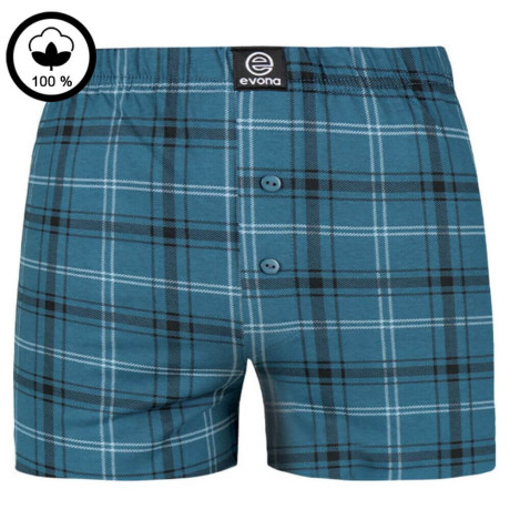 Bavlněné trenky MICHAL – modré káro – česká kvalita | Mojeponozky.cz