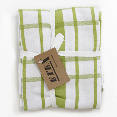 Vysoce savé kuchyňské utěrky - zelené káro  | Mojeponozky.cz