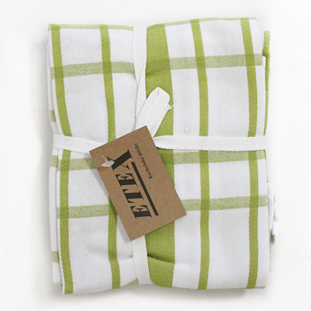 Vysoce savé kuchyňské utěrky - zelené káro  | Mojeponozky.cz