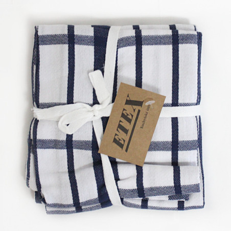 Vysoce savé kuchyňské utěrky - modré káro  | Mojeponozky.cz