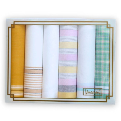 Dámské bavlněné kapesníky v pastelových barvách - oranžové | KNITVA