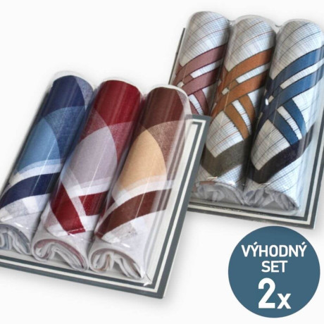 Výhodná sada 2 balení pánských kapesníků VLNKY II | Mojeponozky.cz