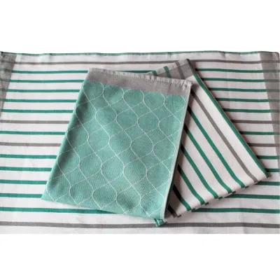 Luxusní utěrky z egyptské bavlny - zelené - 3 kusy