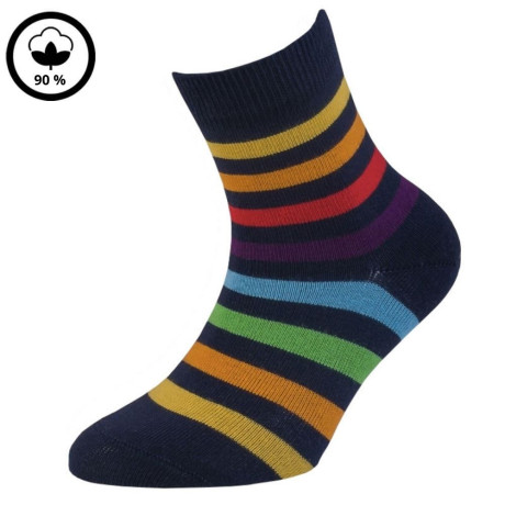 Dětské proužkované ponožky s 90% podílem bavlny  | KNITVA