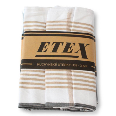 Luxusní kuchyňské utěrky z egyptské bavlny - 3 kusy | Mojeponozky.cz