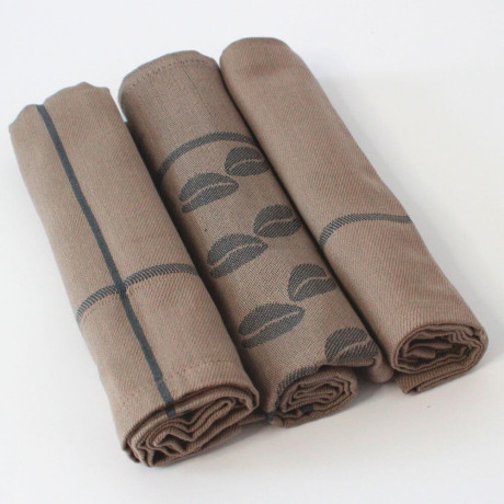 Luxusní bavlněné utěrky se vzorem kávy - 3 kusy | Mojeponozky.cz