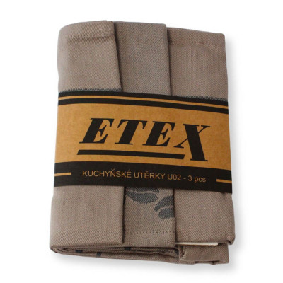 Luxusní bavlněné utěrky se vzorem kávy - 3 kusy | Mojeponozky.cz