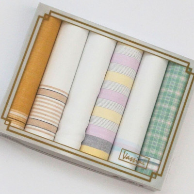 Dámské bavlněné kapesníky v pastelových barvách - oranžové | KNITVA