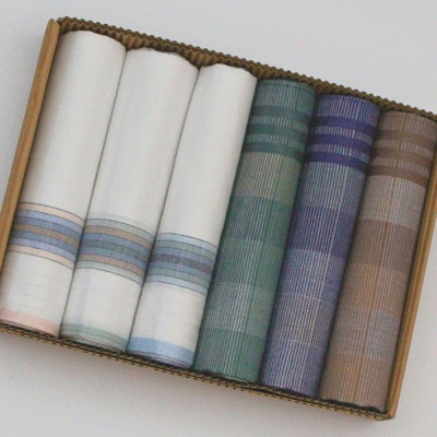 Pánské látkové kapesníky ve výhodné sadě 6 kusů - M1 | KNITVA