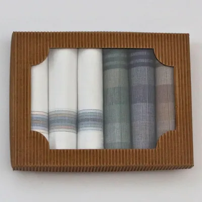 Pánské látkové kapesníky ve výhodné sadě 6 kusů - M1 | KNITVA